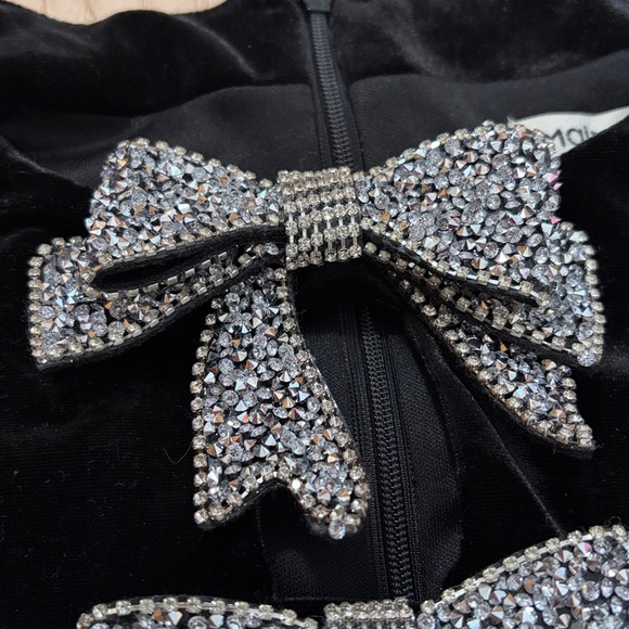 Mainstrip Bows and Velvet Minidress, Black, sz S (Junior’s) - Picture 6 of 14